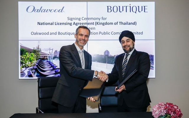 Oakwood and Boutique Corporation Enter Into a Strategic Partnership  to Launch Oakwood Hotels and Apartments in Thailand